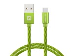 Swissten 71521207 USB 2.0 typ A na C, USB 2.0, zástrčka A - zástrčka C, opletený, 1,2m, zelený