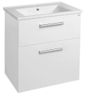 AQUALINE VEGA umyvadlová skříňka 62x72,6x43,6 cm, 2xzásuvka, bílá