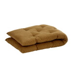 MADAM STOLTZ Bavlněná matrace Sugar almond / Black 45 × 125 cm, hnědá barva, textil