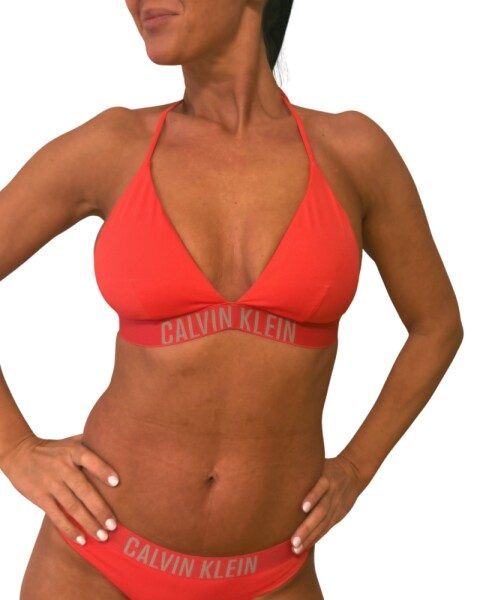 Dámské plavky Calvin Klein Q61222 HALTER TRIANGLE