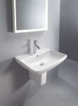 DURAVIT - ME by Starck Umyvadlo 65x49 cm, s přepadem, s otvorem pro baterii, WonderGliss, bílá 23356500001