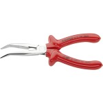 Knipex 26 26 200 T Půlkulaté kleště s břity VDE s připevňovacím okem 200mm / úzké ploché kleště /40° / délka čelistí:73m (26 26 200 T)