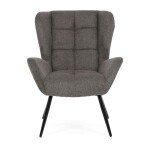Křeslo ušák, šedá, látka, AK-H9206 GREY2