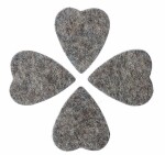 Timber Tones Felt Tones Heart Grey Wool Felt 4-Pack