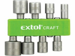 EXTOL-CRAFT Klíče nástrčné do vrtačky 8ks / 5-5.5-6-7-8-10-11-13mm / 1/4" šestihran / CrV (EX10213)