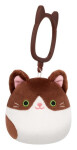 Squishmallows Klíčenka Tmavě hnědá kočka - Glaudini 9 cm