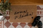 Bella Rose Rohožka z kokosových vláken Doma je láska, přírodní barva, proutí
