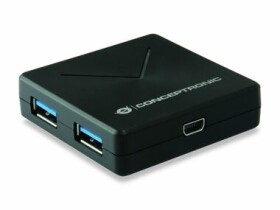 Conceptronic HUBBIES02B USB hub / 4x USB-A 3.0 / odpojitelný USB kabel (HUBBIES02B)