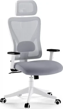 SENSE7 Tone bílo-šedá / Kancelářské ergonomické křeslo / nosnost 130 kg (5902659844729)