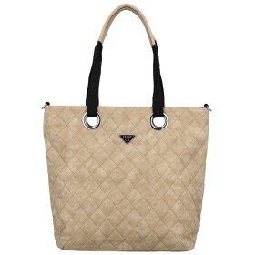 Trendy dámská koženková kabelka na rameno Priscila, béžová