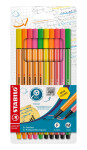 Popisovač STABILO point liner 88/Pen 68 neon sada 10 ks v pouzdru
