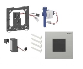 GEBERIT - Elektronické ovládání splachování pisoárů typ 01, bateriové napájení, easy to clean, Bluetooth, matný chrom 116.094.JQ.1