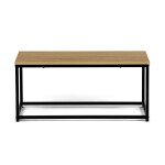 Stůl konferenční, 90x48x41 cm, MDF, dekor divoký dub, černý kov