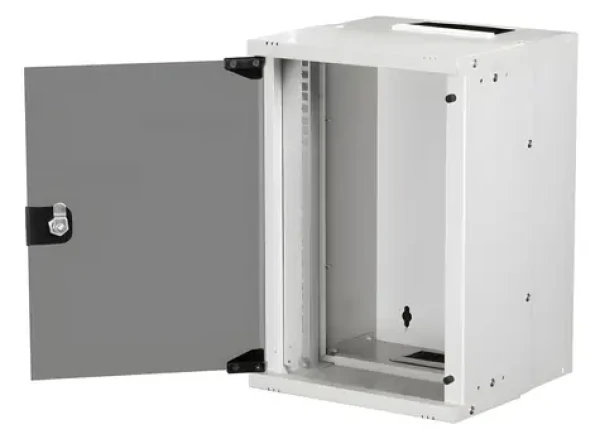 Equip ECO 300x300mm světle šedá / Nástěnný rozvaděč 10" / 9U / skleněné dveře / hloubka 300 mm (EWM-09-3030-G)