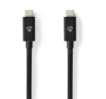 Nedis USB4 Gen 2x2 černá (CCGL66020BK20) / Kabel USB-C - USB-C / 240 W / 8K 60Hz / 20 Gbps / 2 m (CCGL66020BK20)