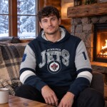 Starter Pánská mikina Winnipeg Jets NHL End Zone Hoodie Velikost: XL
