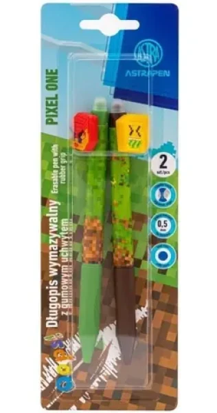 ASTRA Gumovací pero 2ks Pixel One (mix) (5901137184791)