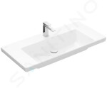 VILLEROY & BOCH - Subway 3.0 Umyvadlo 1000x470 mm, bez přepadu, otvor pro baterii, CeramicPlus, Stone White 4A70A2RW