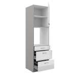 Vysoká skříňka pro vestavnou troubu 60 DPS-210 3S 1F - Premium Box Barva korpusu: Šedá, Barva dvířek: Šedý lesk (Šedá)