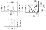 DURAVIT - White Tulip Stojící WC, zadní odpad, Rimless, HygieneGlaze, bílá 2001092000