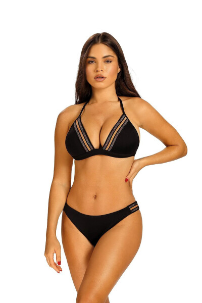 Dámské dvoudílné plavky Cosmo 9 S 555 BG2 - Self černá/proužky 40B