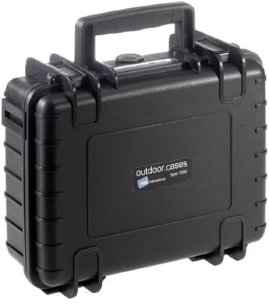 B&W Outdoor Case Type 1000 black, foam 1000/B/SI