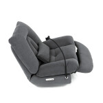 Polohovací křeslo, elektrické zabudované ovládání, šedá, látka, TV-7081 GREY2