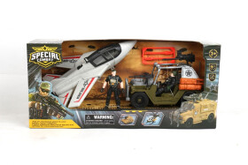 Vojenská sada vozidlo + stíhačka