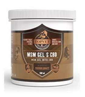 MSM gel s CBD pro koně TOPVET 500ml