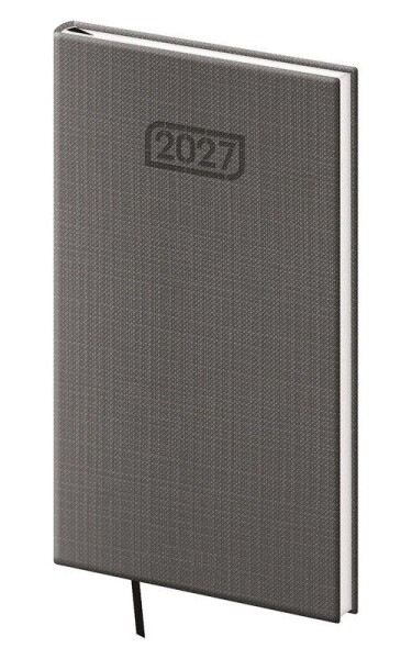 Diář 2027 týdenní kapesní Zephir - šedá