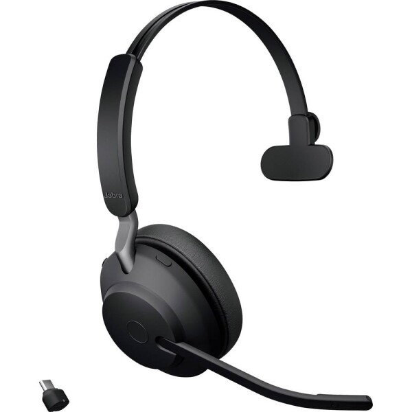 Jabra Evolve2 65 monaural Sluchátka On Ear Bluetooth® mono černá regulace hlasitosti, Indikátor nabití, Vypnutí zvuku mikrofonu telefon