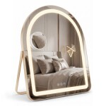 REA - Zrcadlo LED GLAM L.Gold 40x45cm HOM-01807