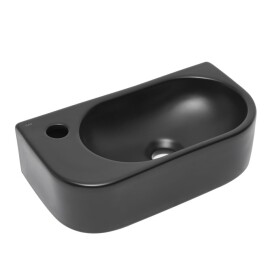 Umývátko SAT Infinitio 40x21,5 cm černá mat bez přepadu SATINF4021LBKM SATINF4021LBKM