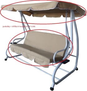 ROJA Stříška+podušky k houpačce De Luxe béžová