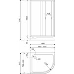 Sprchový kout 80 x 100 cm Kerra Solid RA 80x100 CHR, levý, s vaničkou 5907548124562