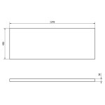 AQUALINE - VEGA deska pod umyvadlo 125x45cm, dub černý VG630
