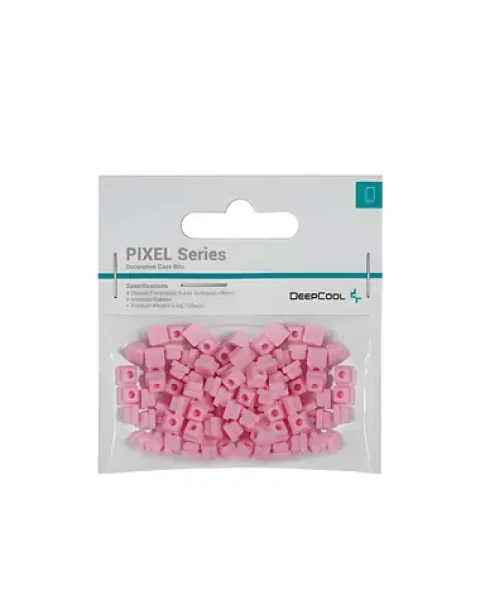Deepcool Pixel Series růžová / Dekorativní pixel bity / pro skříně Deepcool / pryž / 100 ks (R-PIXEL-PK100-G-1)