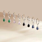 Stříbrné náušnice Swarovski Elements Dióna, stříbro 925/1000, Růžová