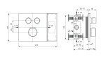 IDEAL STANDARD - Ceratherm Navigo Solos Termostatická baterie pod omítku, pro 2 spotřebiče, kartáčované zlato A7894A2