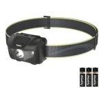 Hama HL200 černá / LED čelovka / 4 režimy / IP44 / 3x AAA