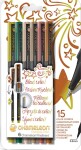 Set Chameleon Fineliner - detailní popisovače, 6ks - přírodní tóny