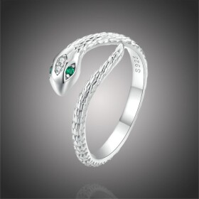 Stříbrný prsten Royal Snake, stříbro 925/1000, had, nastavitelná Stříbrná