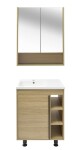Koupelnová sestava s umyvadlem a zrcadlovou skříňkou Naturel Lucca 59x70x45 cm dub mat LUCCASET60D LUCCASET60D