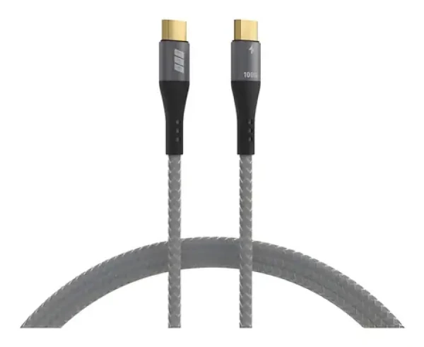 EFB USB-C 100W šedá / Nabíjecí kabel / PD 3.0 / E-Marker chip / opletený / 3 m (USB-CC-00004)