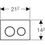 GEBERIT Omega20 Ovládací tlačítko 115.085.KH.1