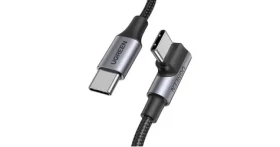 UGREEN US334 úhlový kabel USB-C na USB-C 2m černá / 100 W (70645B)