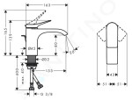 HANSGROHE - Vivenis Umyvadlová baterie 80, s výpustí, EcoSmart, matná bílá 75010700