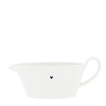 Bastion Collections Keramický omáčník Black Heart, bílá barva, keramika