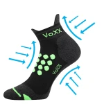 VOXX Ponožky kompresní sportovní SPRINTER nízké s ionty stříbra ČERNÉ 39-42 115671