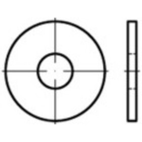 Podložka 10.5 mm 30 mm ocel 250 ks TOOLCRAFT 147973